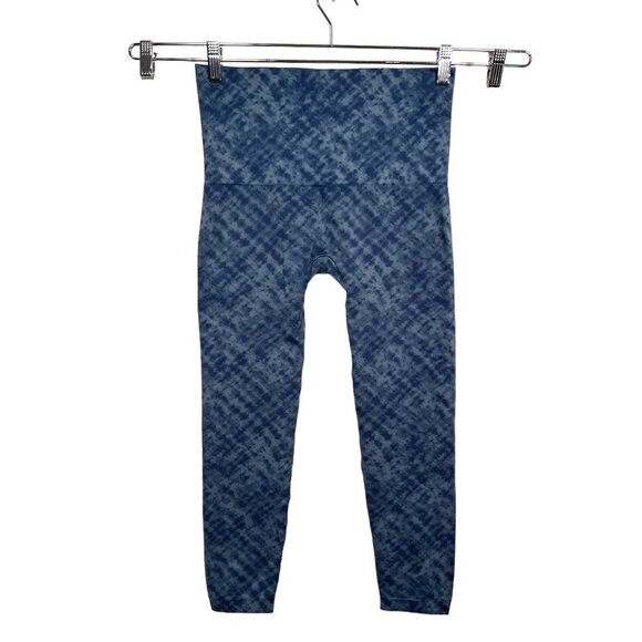Spanx Blue Tie Dye Look at me now High Wiasted Seamless cropped Legging sz 1X - Picture 2 of 8